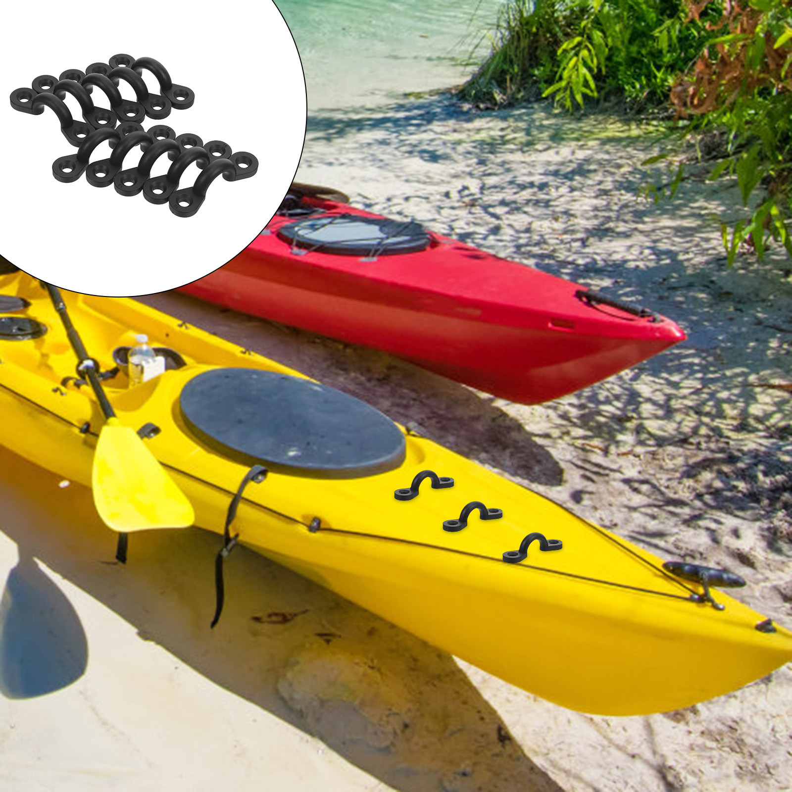 Outdoor Adventure Kayak - 20Pcs Kayak Anchor Cleat Pad Eye