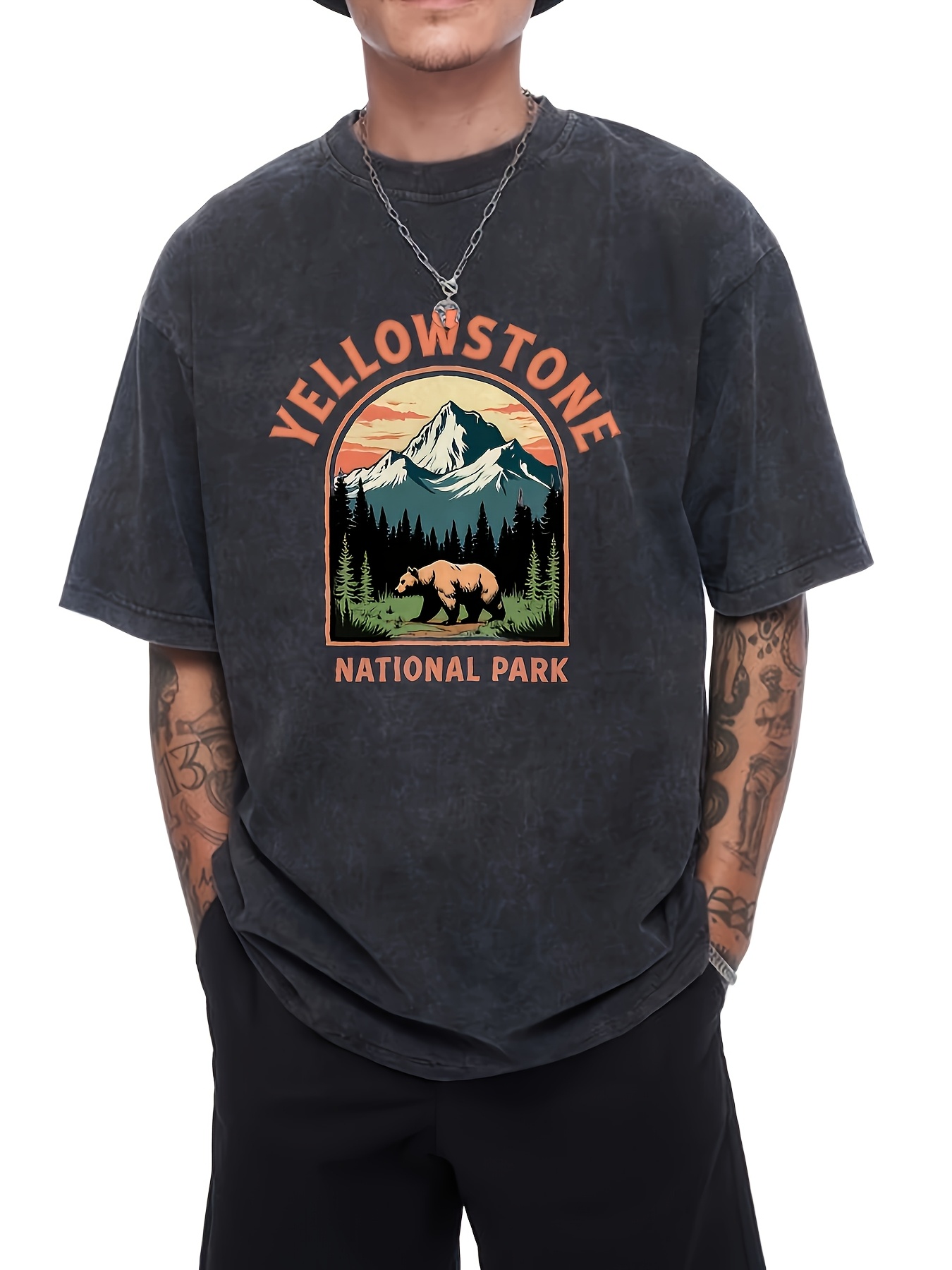 Outdoor Adventure Activities - Men's Yellowstone National Park Vintage T-Shirt