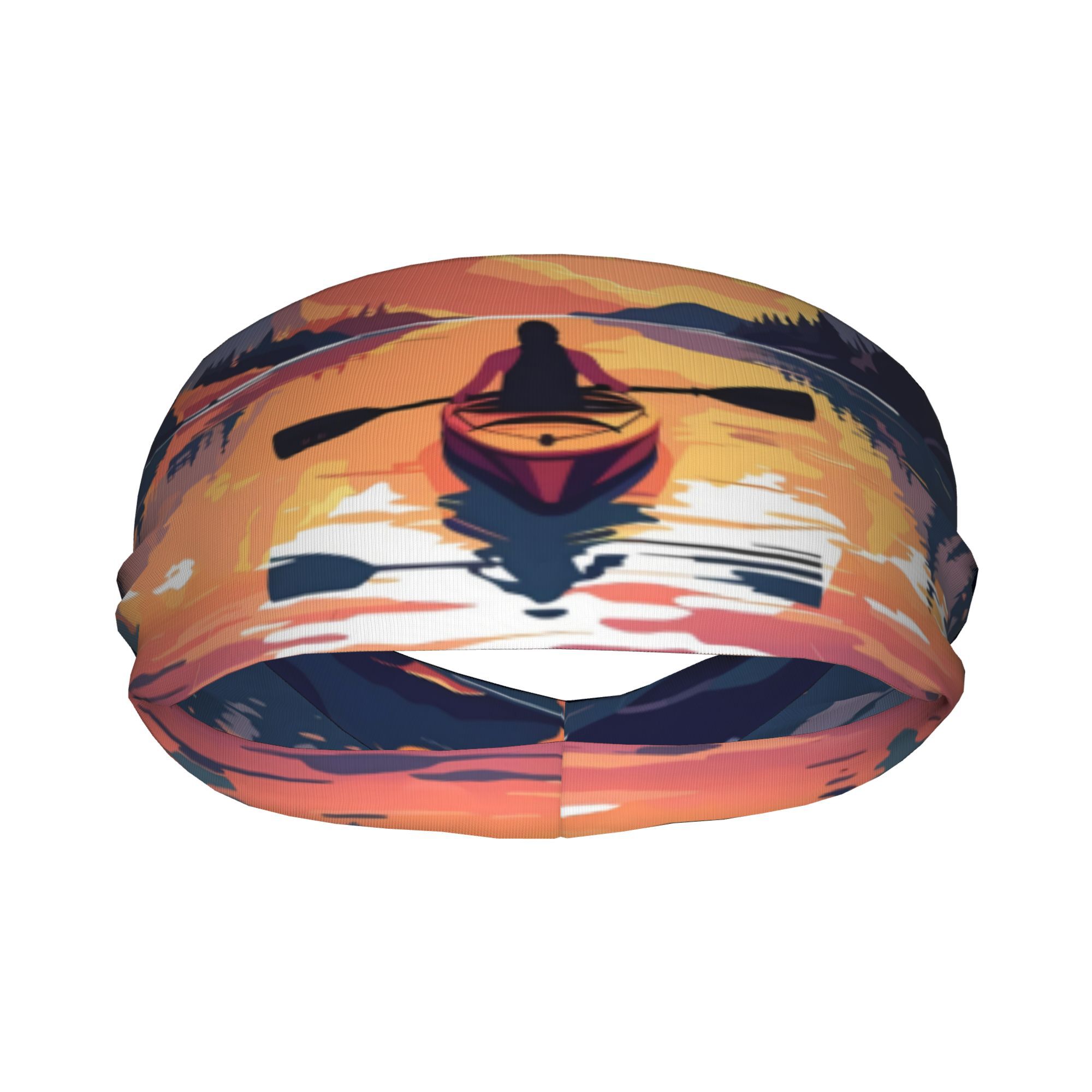 Outdoor Adventure Kayak - Kayak Sunset Print Headband Water Sports