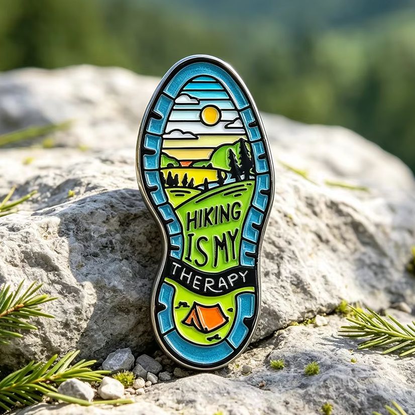Outdoor Adventure Therapy - Hiking Is My Therapy Enamel Pin