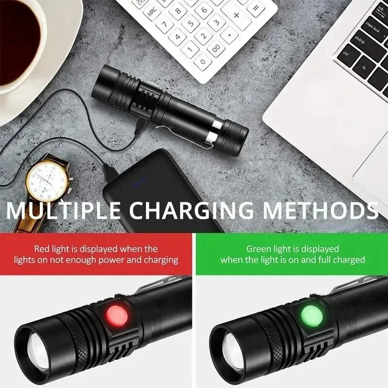 Rechargeable T6 Handheld Flash - Outdoor Adventure Travel ulasan dan harga