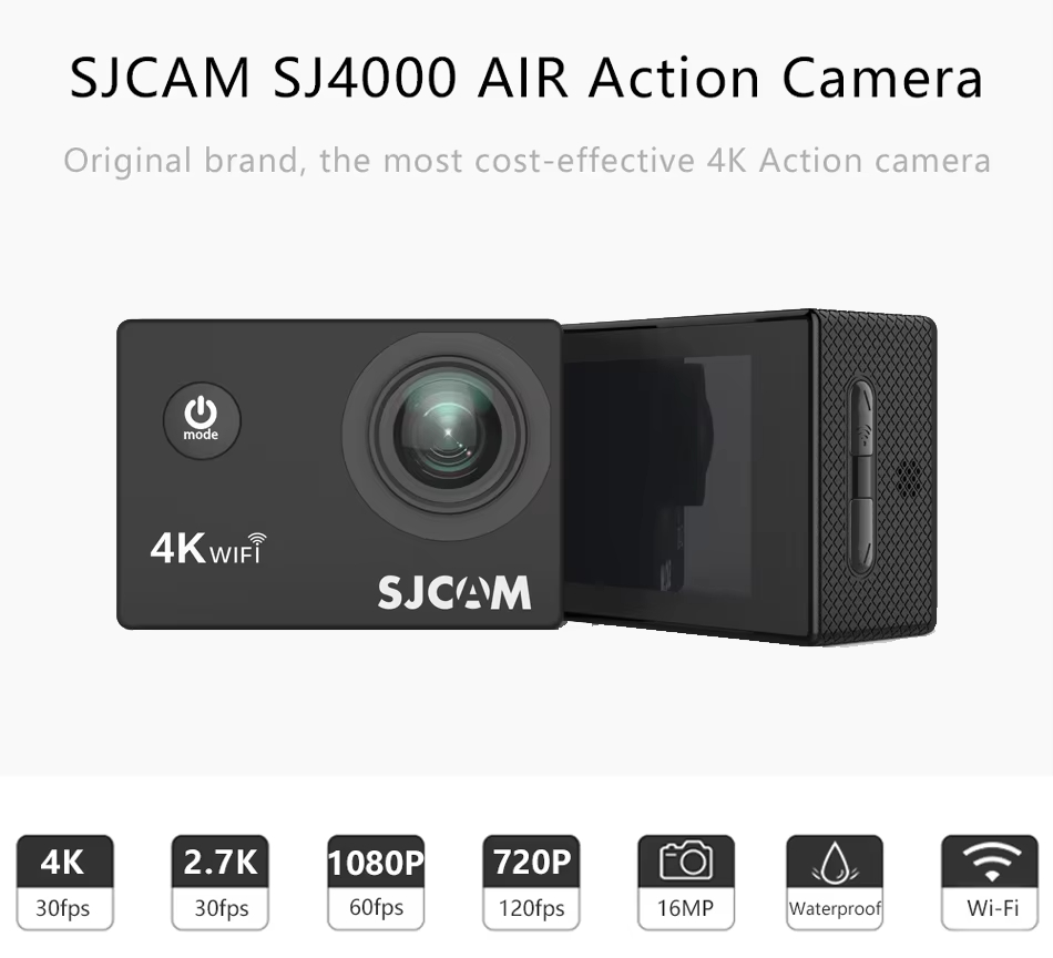 SJCAM SJ4000 Air 4K Recording  - Outdoor Adventure Images ulasan dan harga