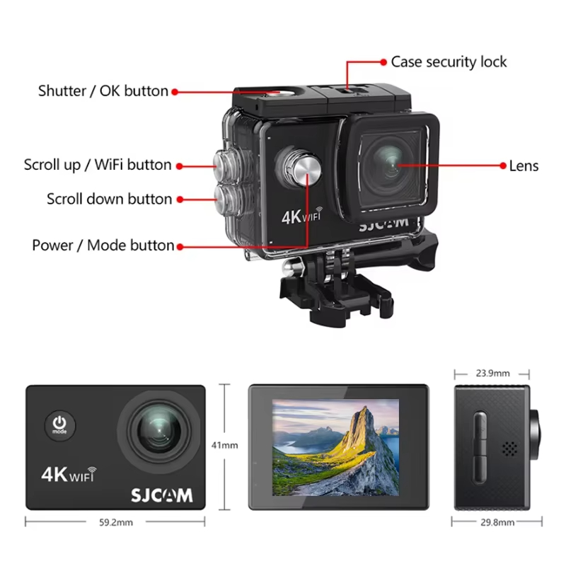 SJCAM SJ4000 Air 4K Recording  - Outdoor Adventure Images ulasan dan harga