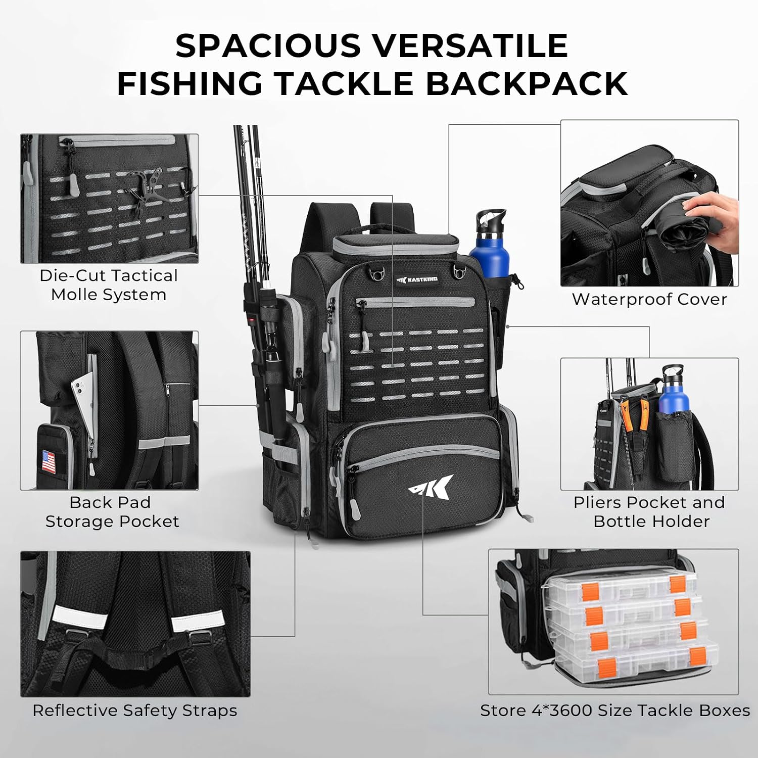 Waterproof Fishing Backpack wi - Outdoor Adventure Images ulasan dan harga