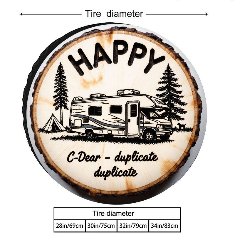 HAPPY RV Camping Theme Polyest - Outdoor Adventure Travel ulasan dan harga