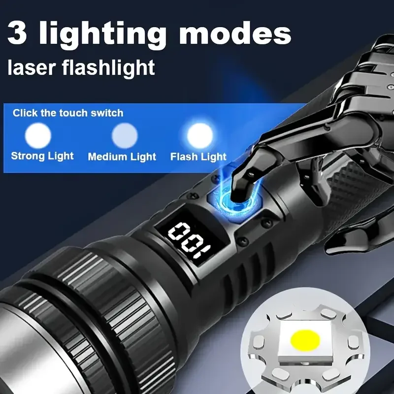 900000LM Powerful LED Flashlig - Outdoor Adventure Travel ulasan dan harga