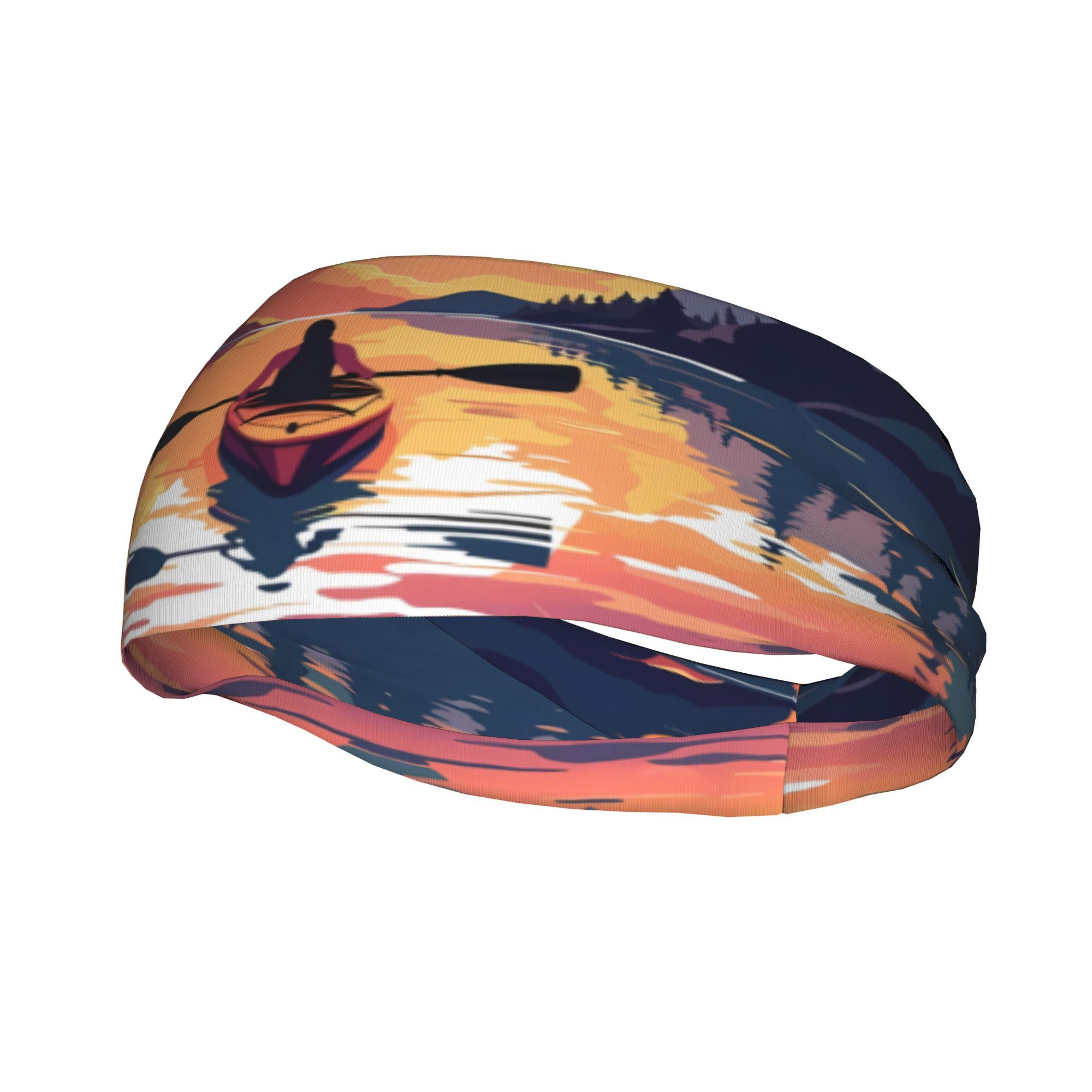 Kayak Sunset Print Headband Wa - Outdoor Adventure Kayak ulasan dan harga