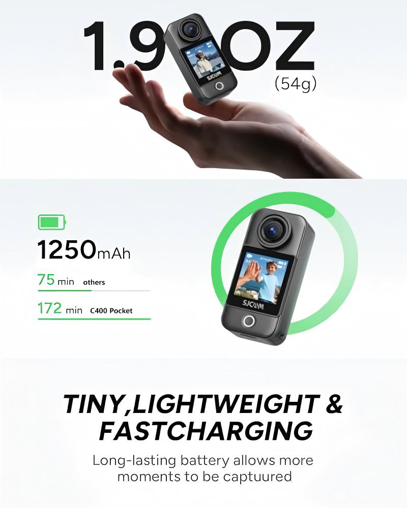 C400 Pocket SJCAM Wearable Mot - Outdoor Adventure Images ulasan dan harga