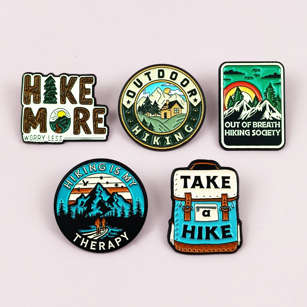 Vintage Outdoor Hiking Brooch  - Outdoor Adventures Clothing ulasan dan harga