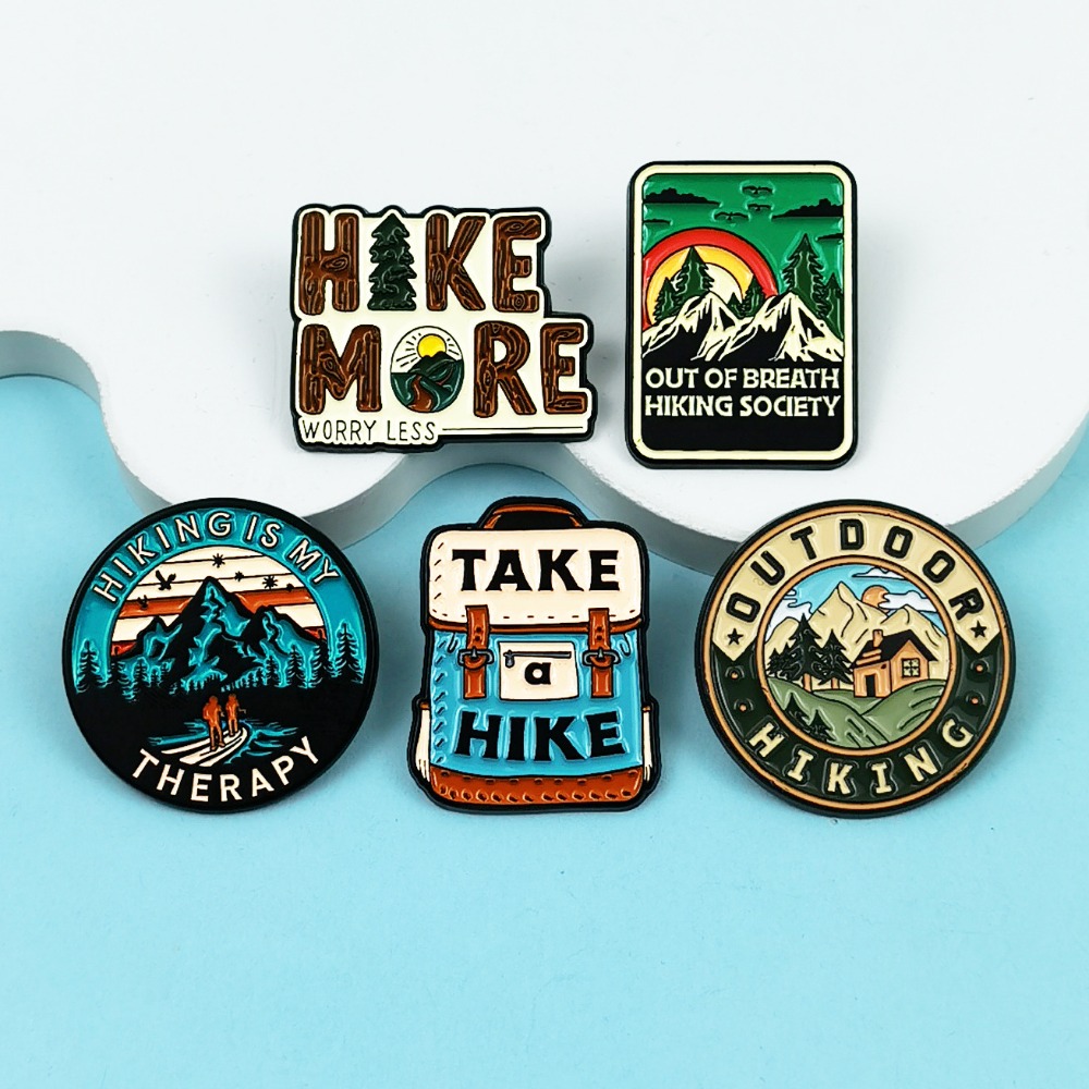 Vintage Outdoor Hiking Brooch  - Outdoor Adventures Clothing ulasan dan harga