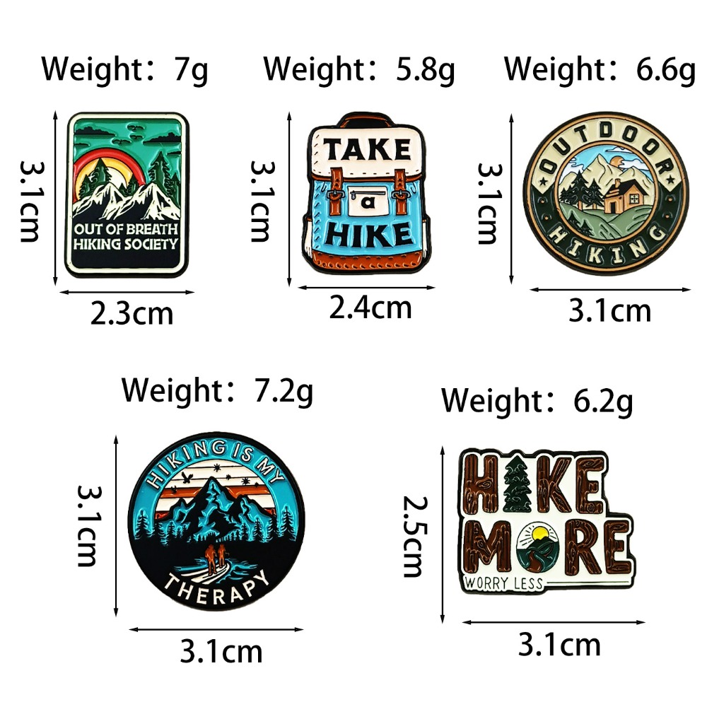 Vintage Outdoor Hiking Brooch  - Outdoor Adventures Clothing ulasan dan harga