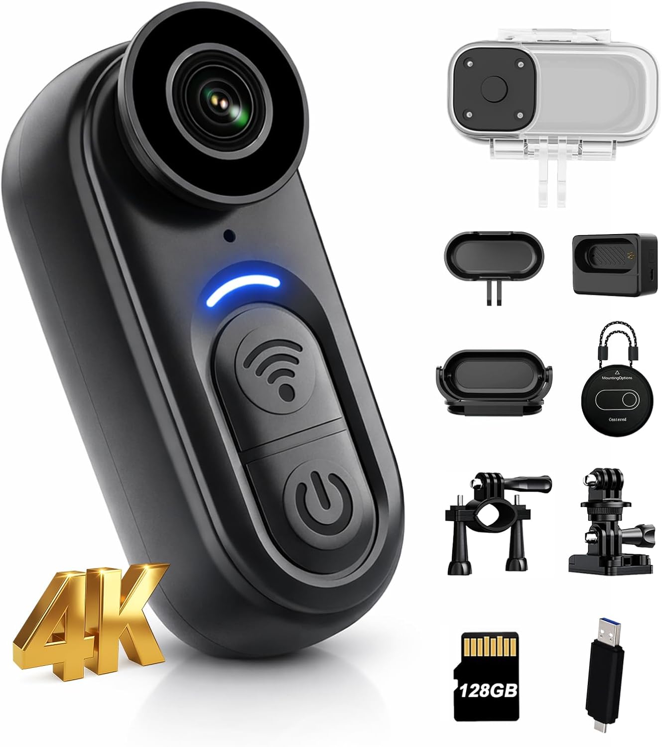 4K Compact Body Camera with 6- - Outdoor Adventure Images ulasan dan harga